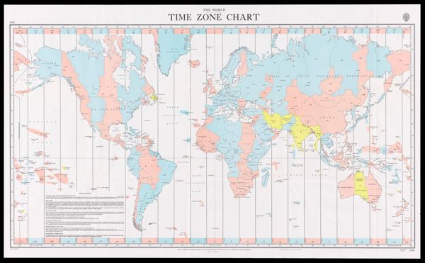 The world, time zone chart