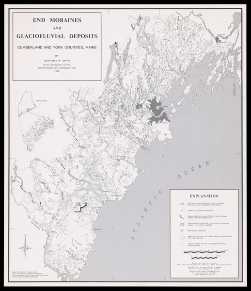 End moraines and glaciofluvial deposits : Cumberland and York Counties, Maine