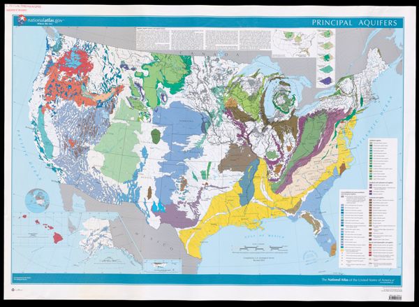 The national atlas of the United States of America. Principal aquifers.