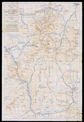 Map of the Mount Washington Range, White Mountains, N.H.