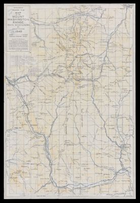 Map of the Mount Washington Range, White Mountains, N.H.