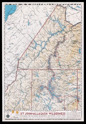 The Phillips map of northern Maine's St John-Allagash Wilderness : featuring the Allagash Wilderness Waterway State Park and indicating the lake to be created if, or when, the Dickey Dam is built