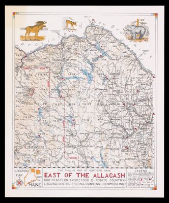 The Phillips map of northern Maine east of the Allagash : northeastern Aroostook is potato country: logging, hunting, fishing, canoeing, snowmobiling