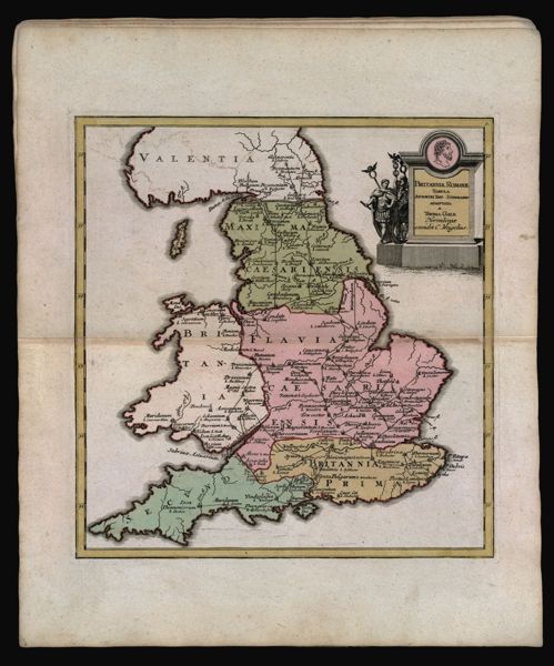 Britanniae Romanae tabula Antonini Imp. Itinerario adaptata a Thoma Gale Norimbergae excudit. C. Weigelius.