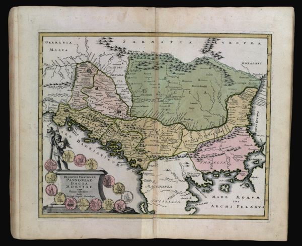 Regiones Danubianae Pannoniae Dacia Moesiae. cum vicino Illyrico. studio Christoph: Weigelii. Norimbergae.