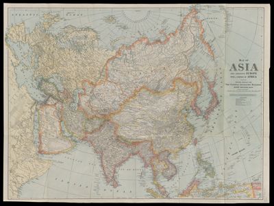 Map of Asia and Adjoining Europe with a Portion of Africa