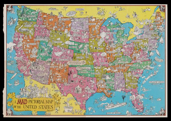 A Mad pictorial map of the United States