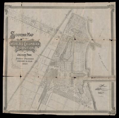 Souvenir map of the World's Columbian Exposition at Jackson Park and Midway Plaisance, Chicago, Ill., U.S.A., 1893