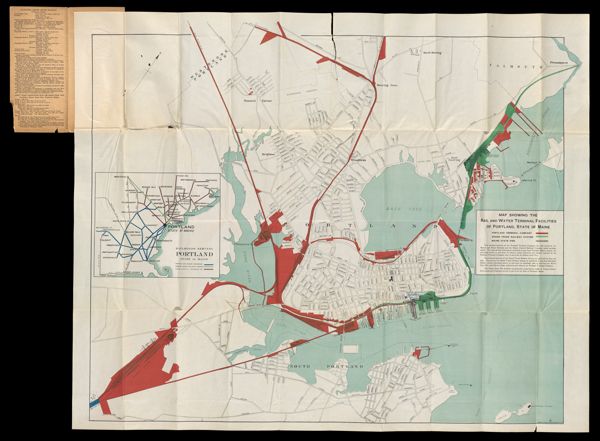 Map Showing the Rail and Water Terminal Facilities of Portland, State of Maine.