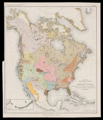 Map of the linguistic stocks of American Indians chiefly within the present limits of the United States