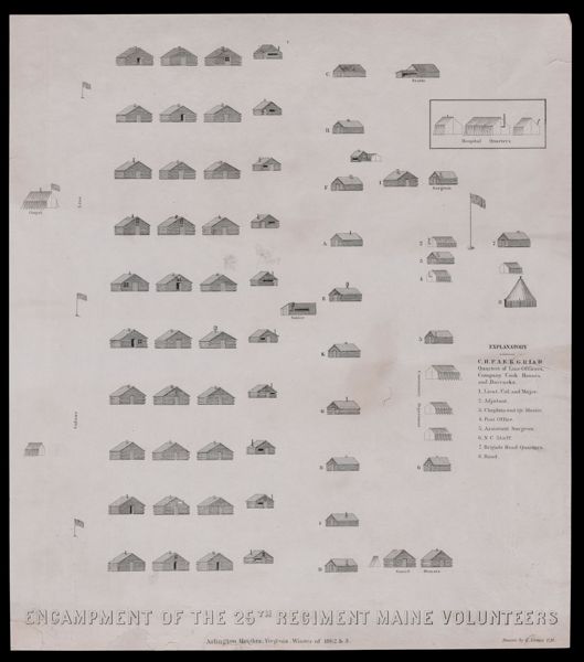 Encampment of the 25th Regiment Maine Volunteers
