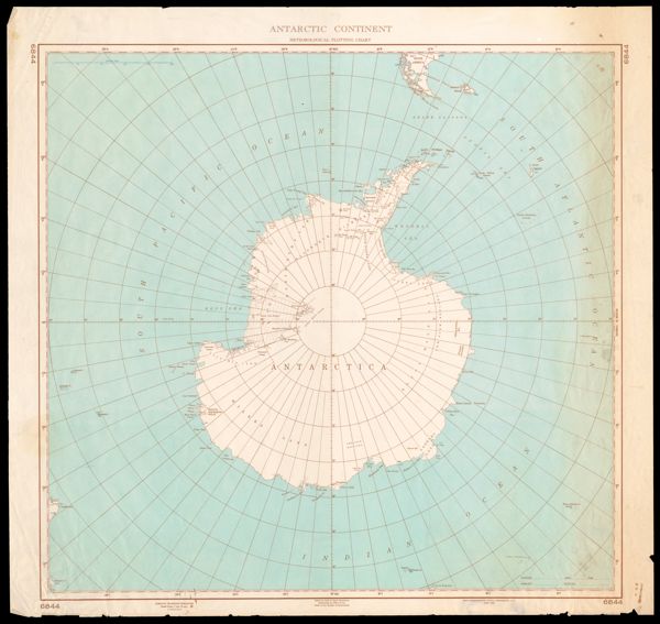 Antarctic continent : meteorological plotting chart