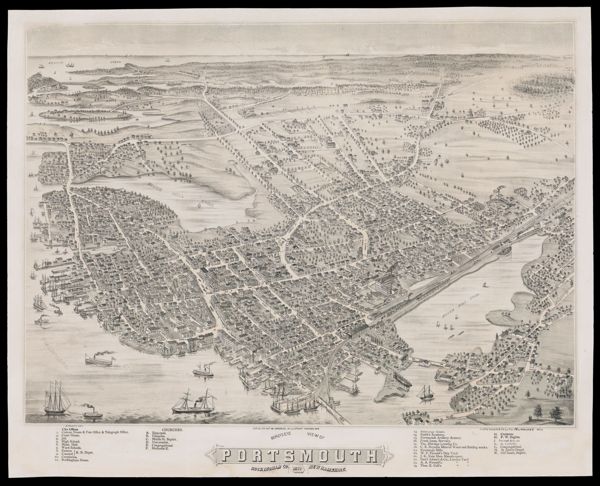 Bird's Eye View of Portsmouth, Rockingham Co., New Hampshire