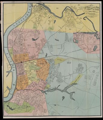 Map of the city of Springfield, Mass., and vicinity, 1908-1909