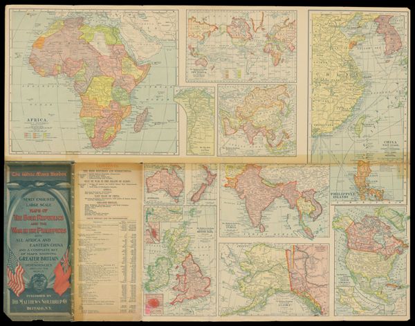 Maps of the Boer Republics and the War in the Philippines with all Africa and the Eastern China and a Complete Set of Maps showing Greater Britain and its Dependencies around the World published by Matthews-Northrup Co.