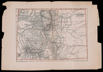 Map of Colorado Territory, United States