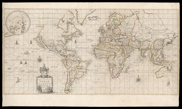 To Capt. John Wood this Map of the World Drawn on Mercators Projection is humbly Dedicated By Robt. Morden & Willm. Berry