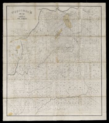 Opperman's map of the Middle Oil Field, 1883