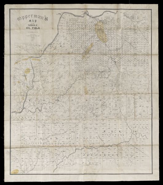 Opperman's map of the Middle Oil Field, 1883