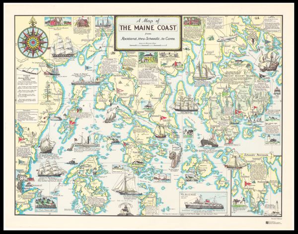 Map of the Maine Coast from Rockland, thru Schoodic, to Corea