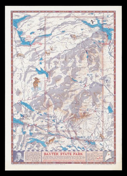 The Phillips road and trail map of Baxter State Park