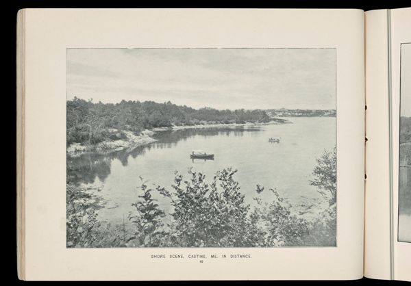 Shore scene, Castine, Me. in distance.