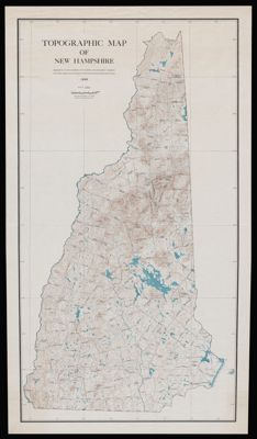 Topographic map of New Hampshire