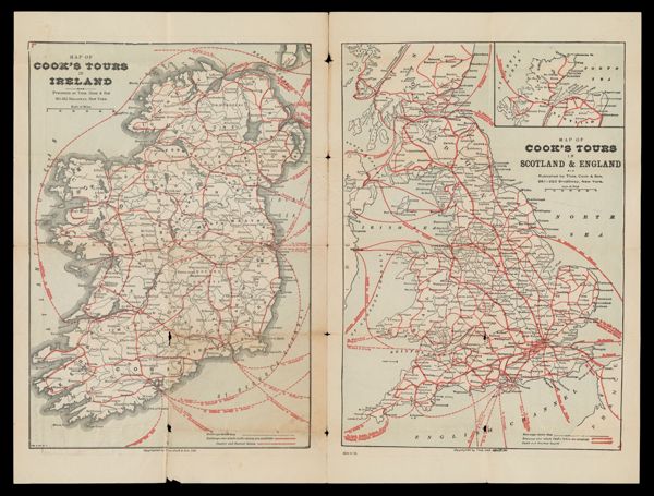 Map of Cook's tours in Europe