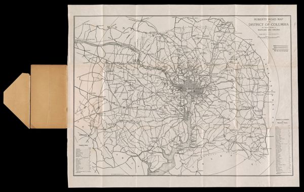 Roberts' road map of the District of Columbia and adjoining portions of Maryland and Virginia