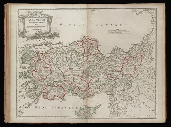 Asia minor in suas partes seu provincias divisa. Auctore Robert de Vaugondy Geog. Regis, et Academiae Scientiarum ac Litterarum Nanceianae Socio. Cum privilegio regis 1756.