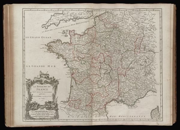 Le Royaume de France divisé suivant les Gouvernemens généraux. Par le Sr. Robert Géographe ord. du Roi. Avec privilege. 1750