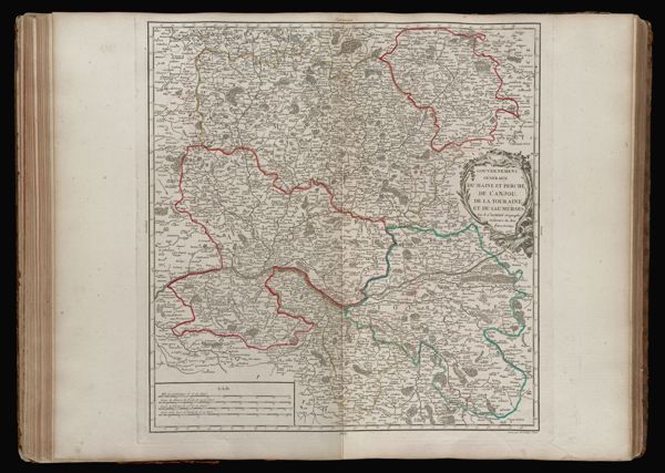 Gouvernemens généraux du Maine et Perche, de L'Anjou, de la Touraine, et du Saumurois. Par le Sr. Robert Geographe ordinaire du Roi. Avec Privilege 1753