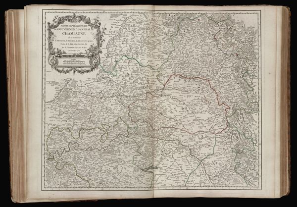 Partie septentrionale du gouvernem. general de Champagne où se trouvent le Retelois, le Rhemois, la Champagne propre, Partie de la Brie et du Pertois, &c Par le Sr. Robert Géog. ord. du Roy Avec privilege 1752