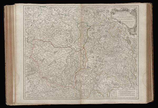 Gouvernemens généraux de la Marche, du Limosin et de L'Auvergne. Par le Sr. Robert de Vaugondy fils, Geographe ordin? du Roi. Avec privilege. 1753.