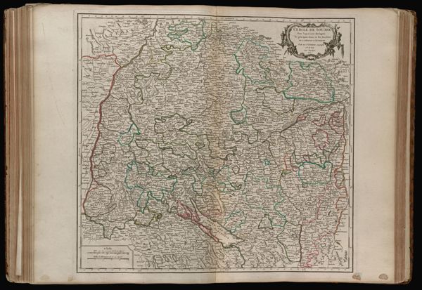 Cercle de Souabe, dans lequel sont distingués les principaux etats, et les enclaves de la Maison d'Autriche. Par le Sr. Robert, Geographe ord. du Roy. Avec privilege. 1751