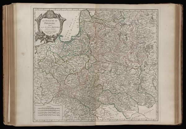 Le royaume de Pologne, divisé en ses duchés et provinces, et subdivisé en palatinats. Par le Sr. Robert de Vaugondy Géographe ordinaire du Roi. Avec privilége 1752.