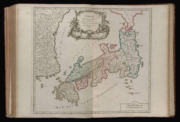 L'Empire du Japon, divisé en sept principales parties, et subdivisé en soixante et six Royaumes, Par le Sr. Robert Geog. ord du Roi Avec privilege. 1750.