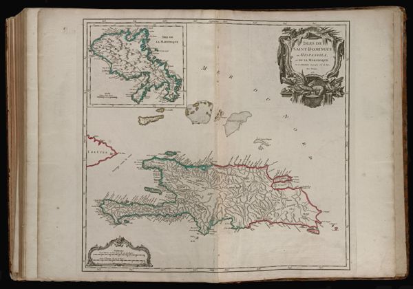 Isles de Saint Domingue ou Hispaniola, et de la Martinique. Par le Sr. Robert Geographe ord. du Roy. Avec privilege 1750.