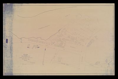 Plan Showing Tenements of Cabot Manufacturing Co. in Brunswick, Me., Scale 1 inch = 50 ft., Jan. 1910