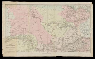 A Map of Turkestan to Illustrate the Travels of Arminius Vambéry in 1863