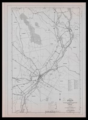 Map of Urbanized Area, Bangor, including Bangor-Bradley-Brewer-Eddington-Hampden-Milford-Old Town-Orono-Orrington-Stillwater-Veazie, Penobscot County, Maine