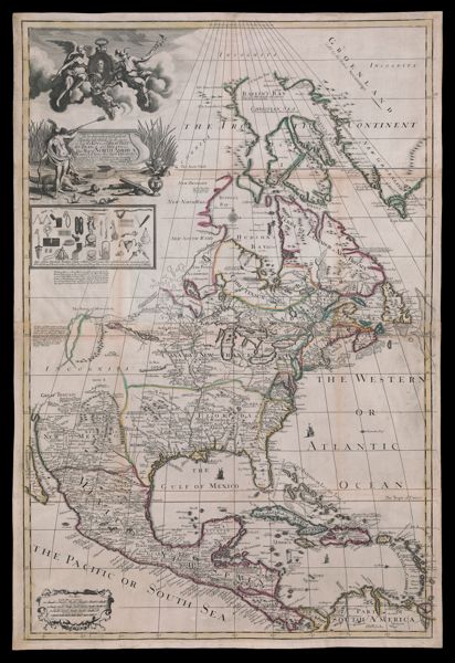 Map of North America corrected from the latest discoveries and observations.