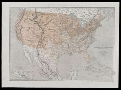 Map of the United States of North America, Upper & Lower Canada, New Brunswick, Nova Scotia & British Columbia, Mexico, Cuba, Jamaica, St Domingo and the Bahama Islands