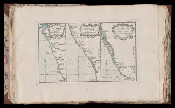 Coste de Canara depuis Mangalor jusqua Goa. / Suite de la Coaste de Malabar depuis Cranganor jusqua Mangalor / Coaste de Malabar depuis le Cap Comorin jusqu'a Cranganor