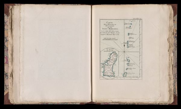 Carte de L'Archipel de St. Lazare ou les Isles Marianes Sur les Cartes du P. Alonso Lopez et la Mémoire du P. Morales, Juesuites Espagnols, Missionaires dans ces Isles.