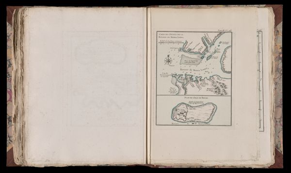 Carte de L'Entrée de la Riviere de Sierra Leona / Plan de L'Isle de Bense.