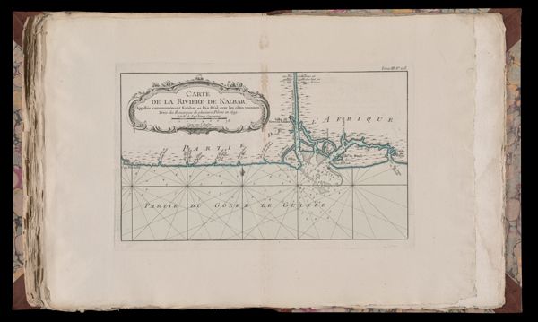 Carte de la Riviere de Kalbar, Appllée communément Kalabar où Rio Réal; avec les côtes voismes. Tirées des Remarques de plusieurs Pilotes en 1699.