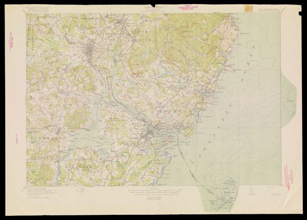 Topography : New Hampshire-Maine Portsmouth Quadrangle