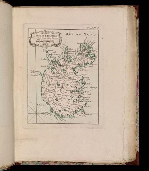 Carte de L'Islande Située entre le 64. et 66. Deg. de Lat. Sept.