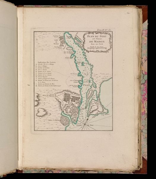 Plan du Port et Ville de Mahon avec ses forts